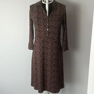 NWT Talbots Cheetah long sleeved dress